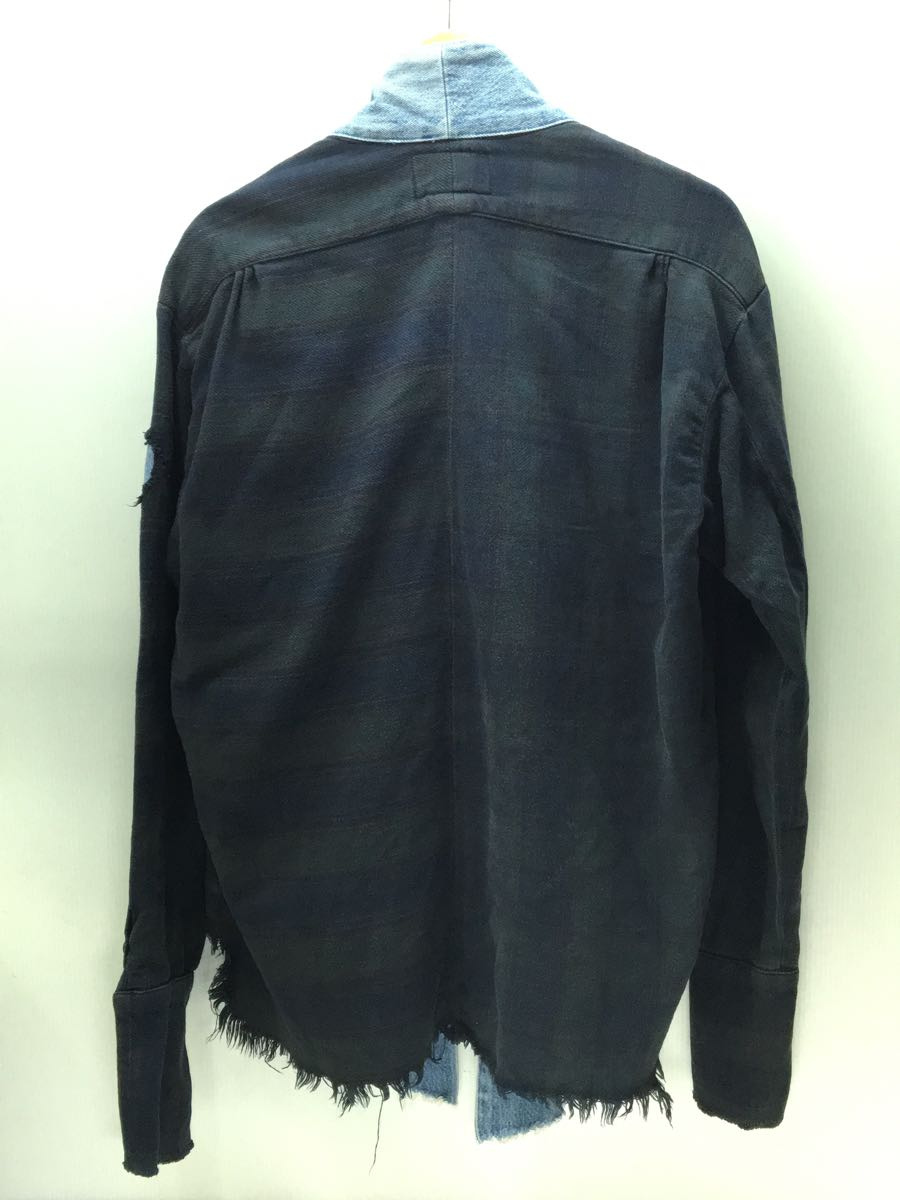 GREG LAUREN◇グレッグローレン/ジャケット/3/コットン/ネイビー/plaid