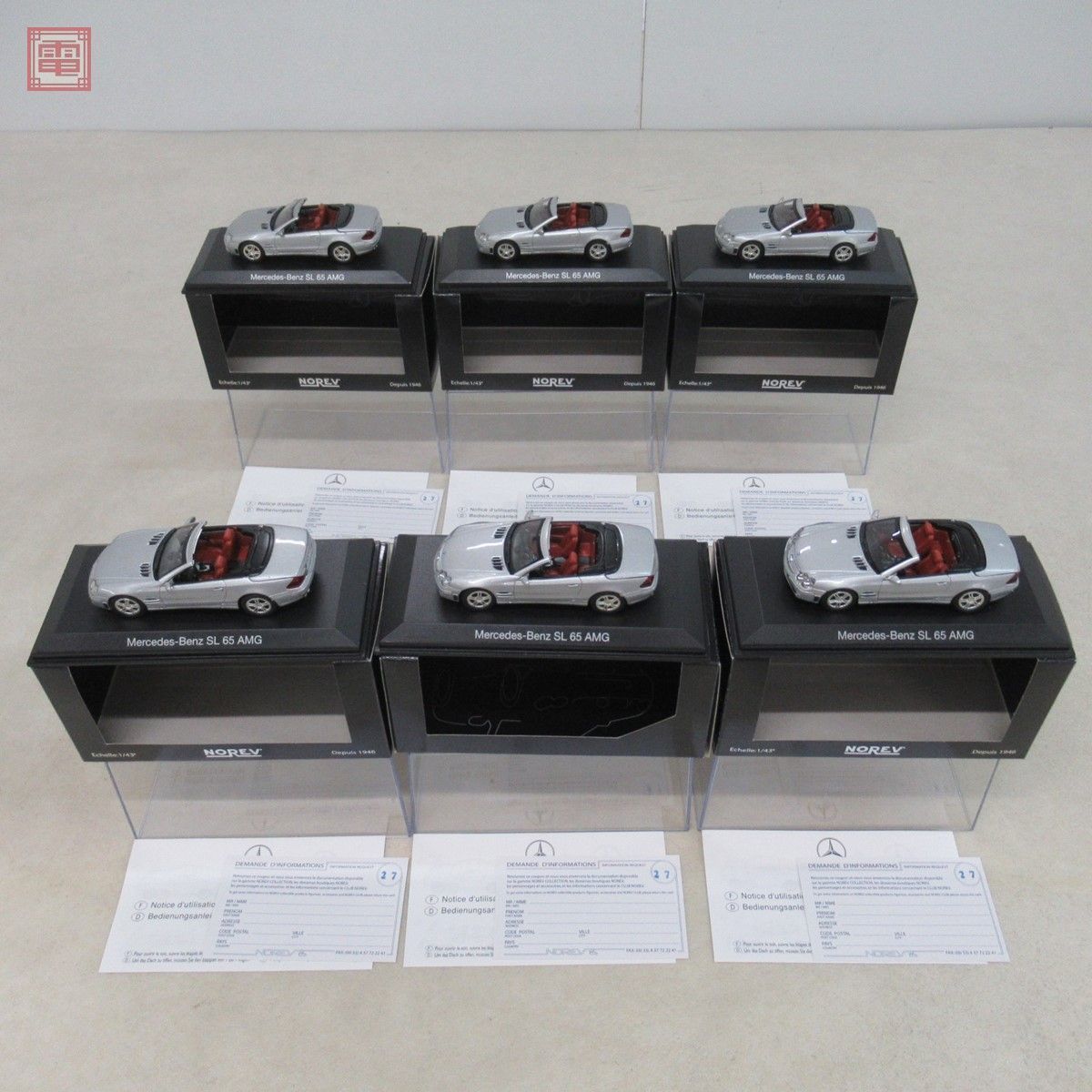 ノレブ 1/43 メルセデス ベンツ SL65 AMG 計6台set NOREV Mercedes-Benz【20