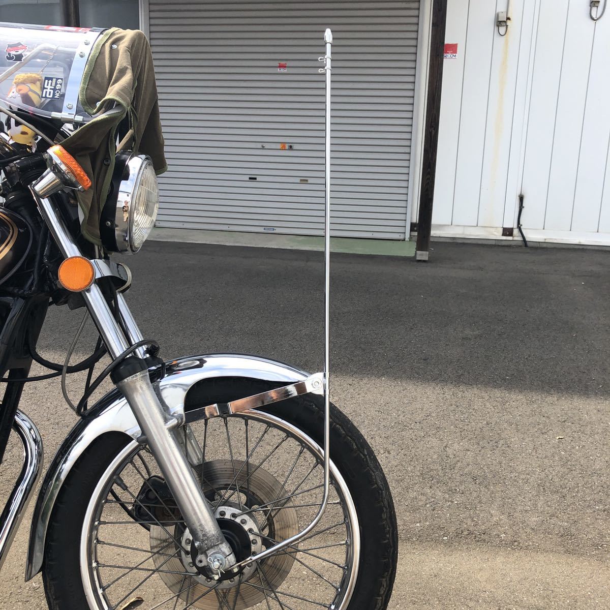＄＄　ロング８５センチ　z2 Z1 GS400 GT380 CB CBX400F ホーク　Z400FX イノウエ　井上　ハタボウ　旗棒　ＣＧＣ　リード　当時物　ロング