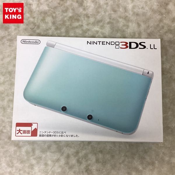 1円〜 欠品 動作確認/初期化済 ニンテンドー3DS LL 本体 SPR-001(JPN) ミント×ホワイト