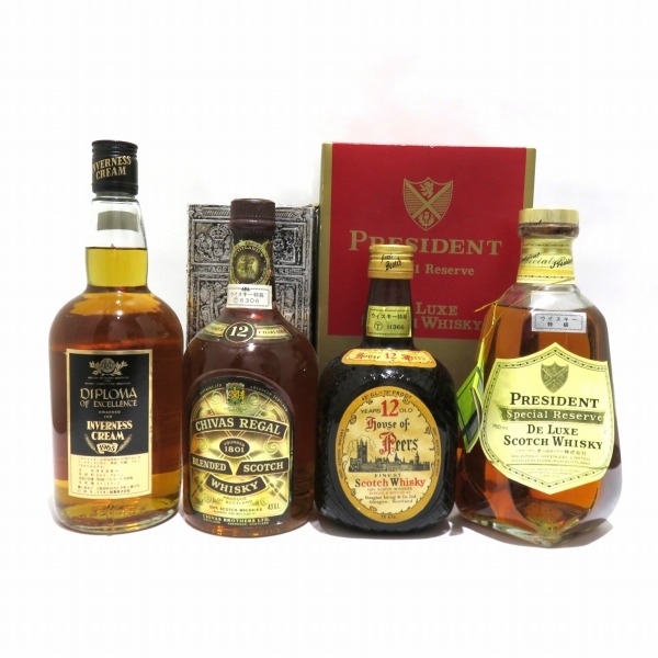 1円～最落なし シーバス リーガル プレジデントなど ウィスキー合計4本セット 未開栓 ☆0342
