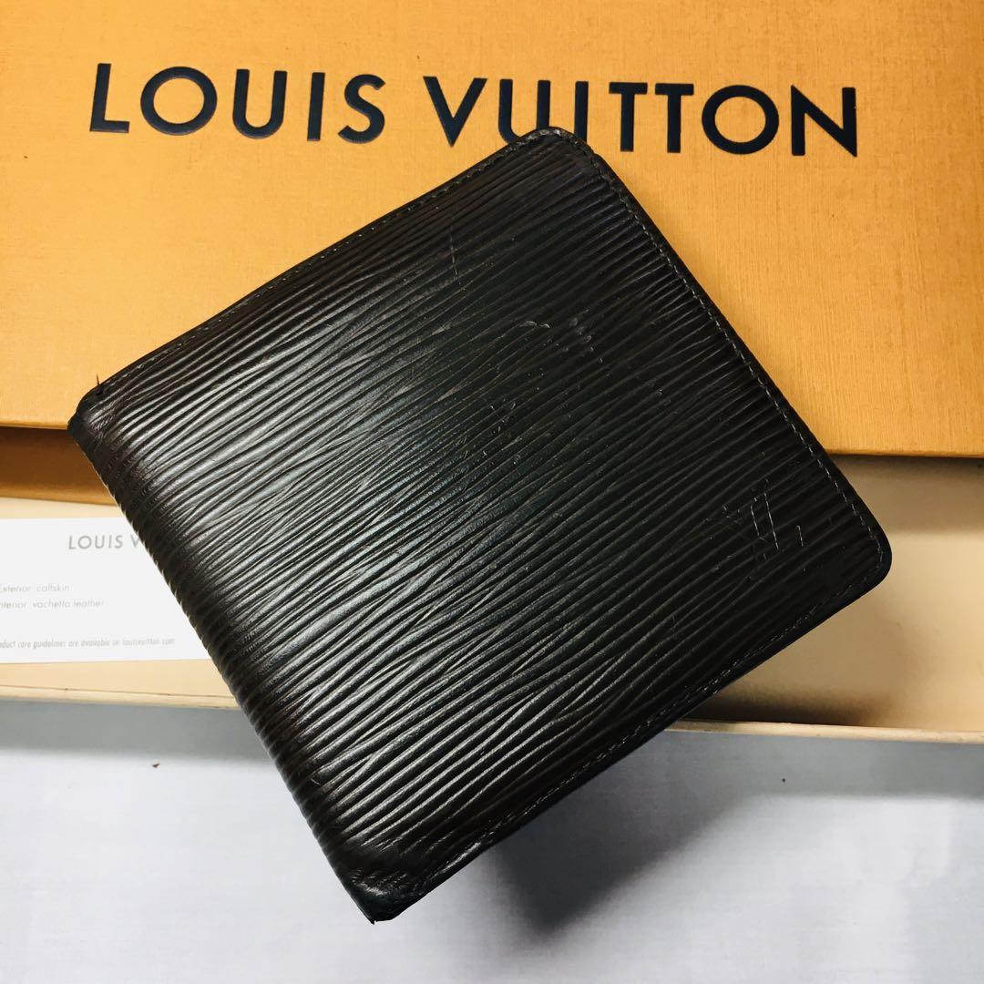 【超美品】ルイヴィトン エピ 折り財布 ウォレット カード入れ ダークブラウン LOUIS VUITTON