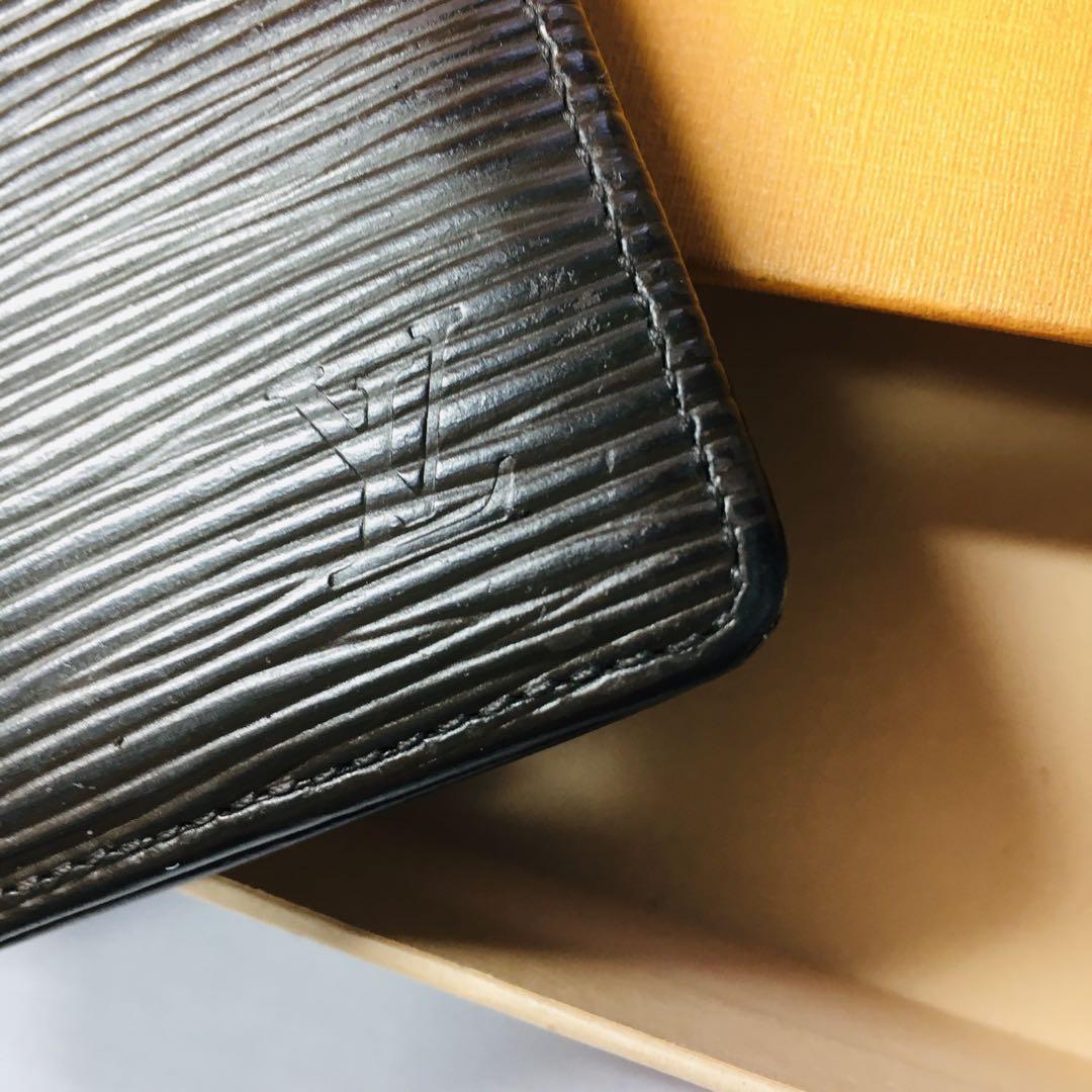 【超美品】ルイヴィトン エピ 折り財布 ウォレット カード入れ ダークブラウン LOUIS VUITTON