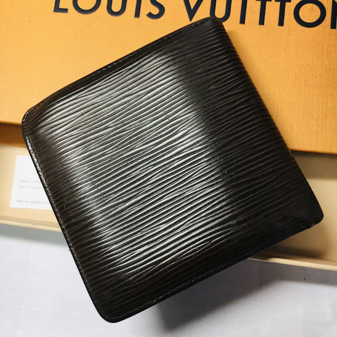 【超美品】ルイヴィトン エピ 折り財布 ウォレット カード入れ ダークブラウン LOUIS VUITTON