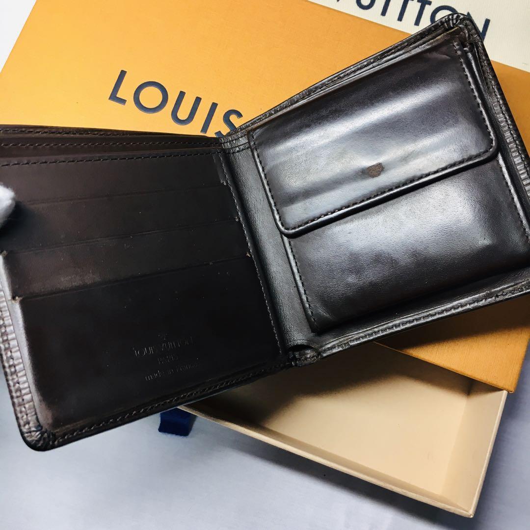 【超美品】ルイヴィトン エピ 折り財布 ウォレット カード入れ ダークブラウン LOUIS VUITTON