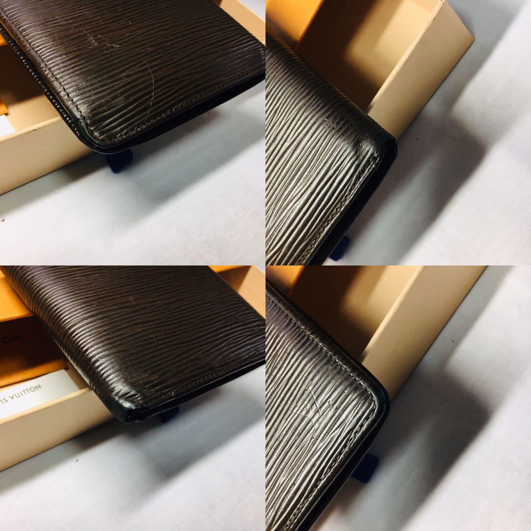 【超美品】ルイヴィトン エピ 折り財布 ウォレット カード入れ ダークブラウン LOUIS VUITTON