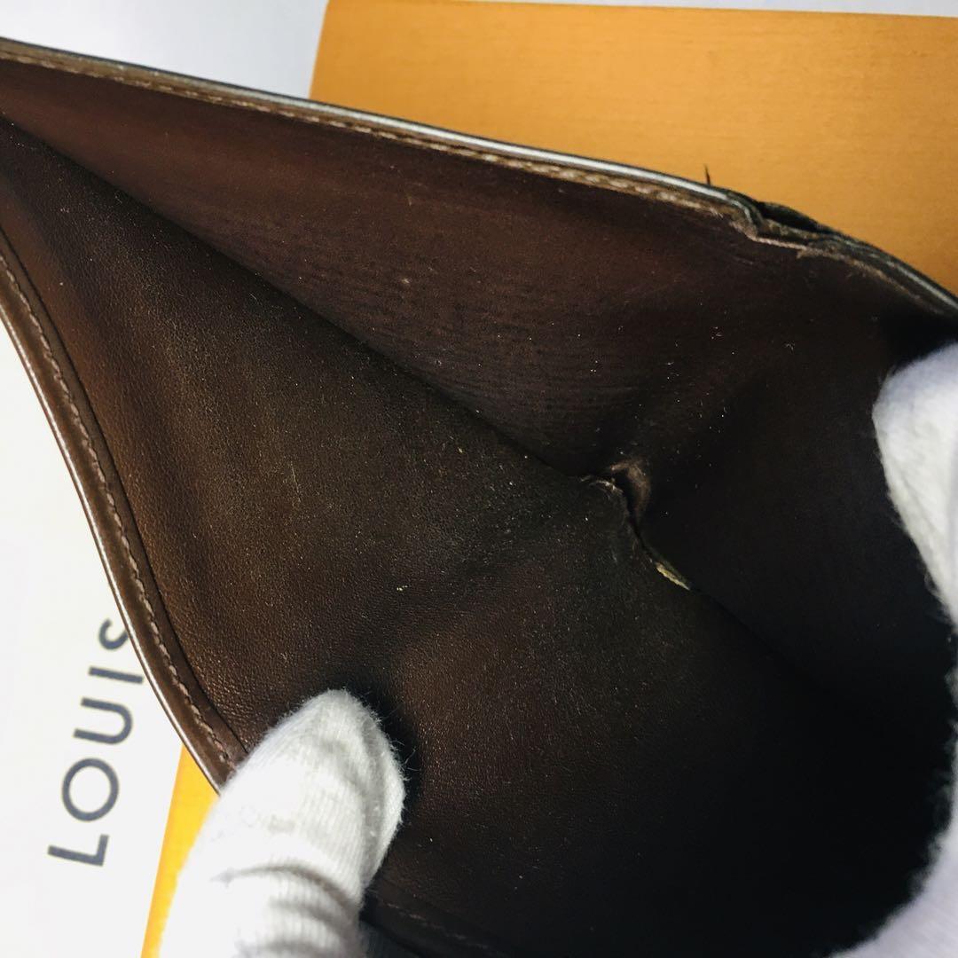 【超美品】ルイヴィトン エピ 折り財布 ウォレット カード入れ ダークブラウン LOUIS VUITTON