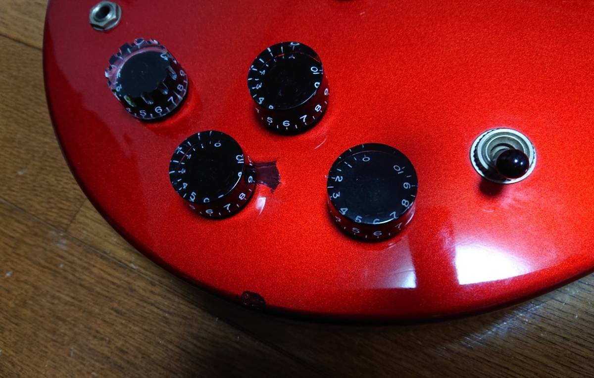 Burny LS-38 メタリックレッド レスポールタイプ / パーツ交換あり