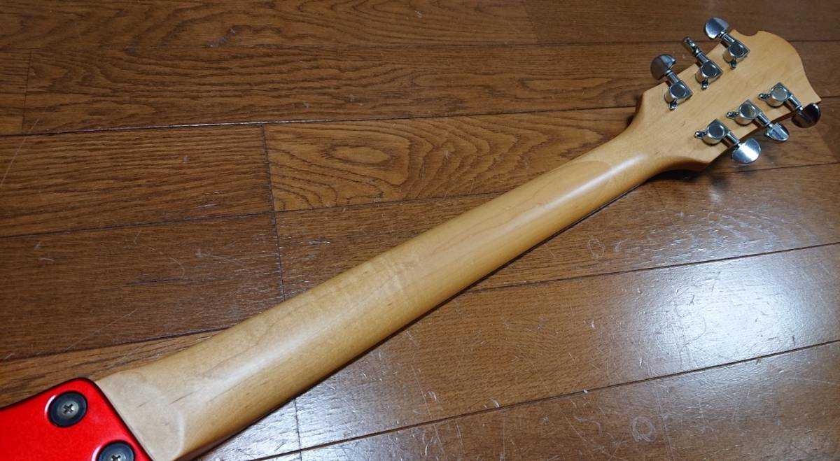 Burny LS-38 メタリックレッド レスポールタイプ / パーツ交換あり