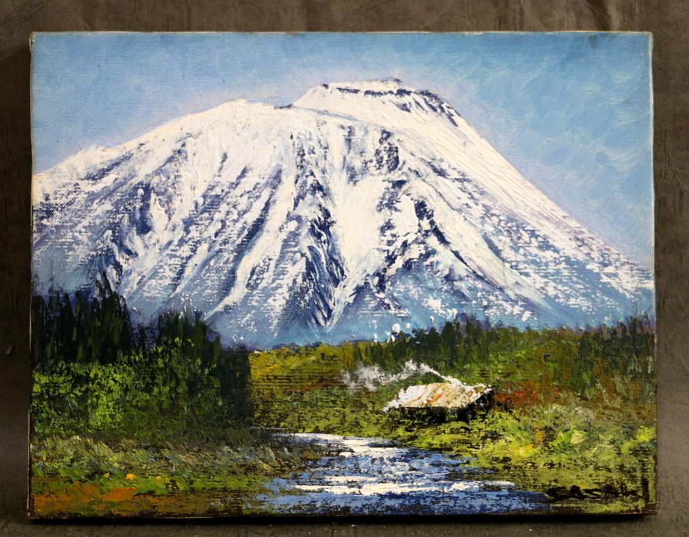油絵 佐々木賢光 岩手山 状態良いです。絵画 絵 楽天市場】佐々木賢光 「岩手の民家」 油彩10号 : 小野画廊