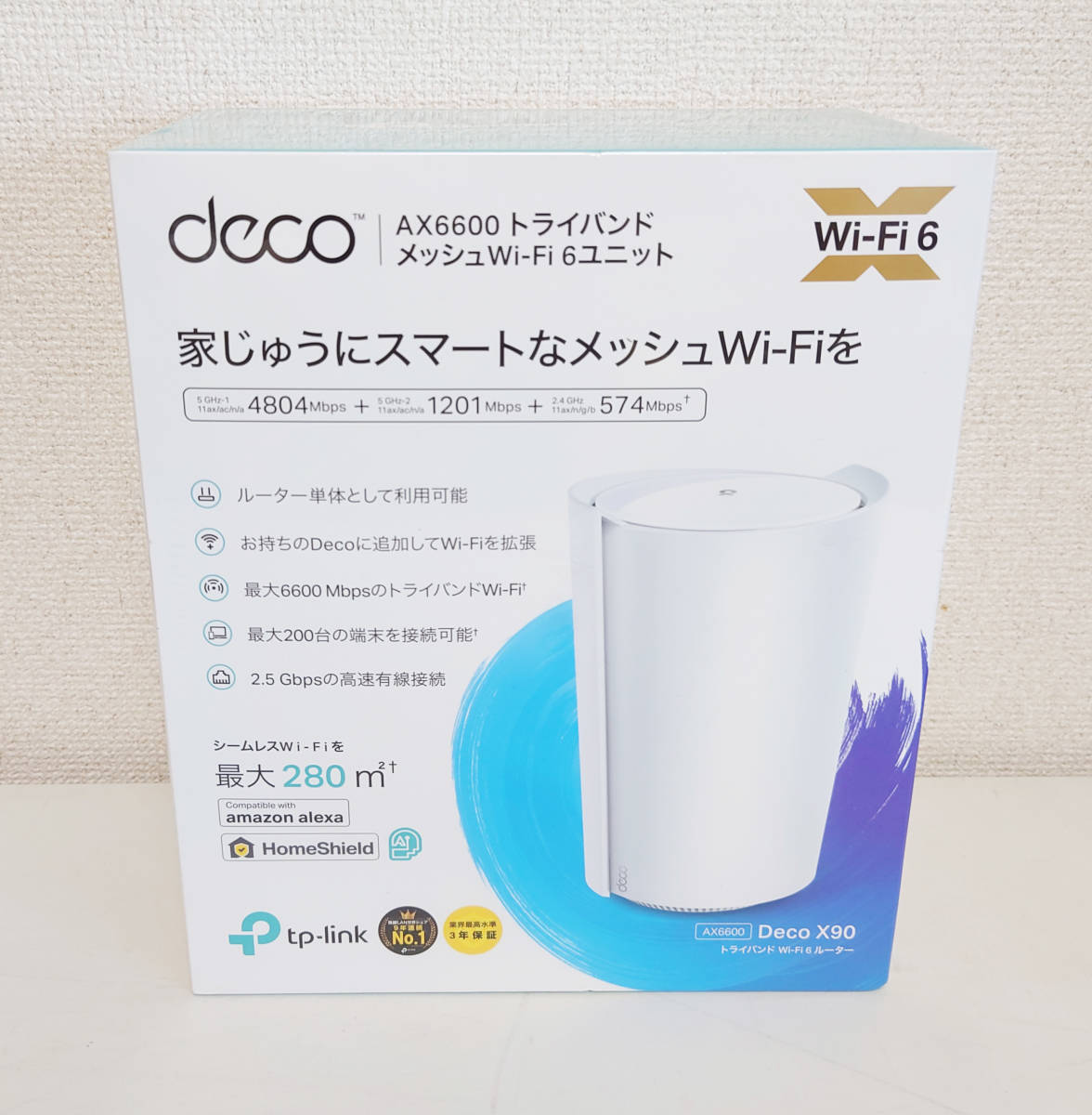 【新品未開封 送料無料】TP-Link　Deco X90 AX6600 トライバンド メッシュWi-Fiシステム　1ユニット