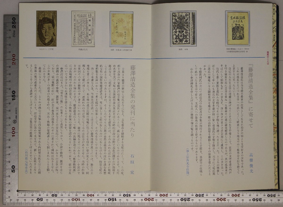 「西村賢太編輯・解題 藤澤清造全集」内容見本 小冊子 内容見本 藤澤清造全集 朝日書林 補足:西村賢太編輯 解題/根津