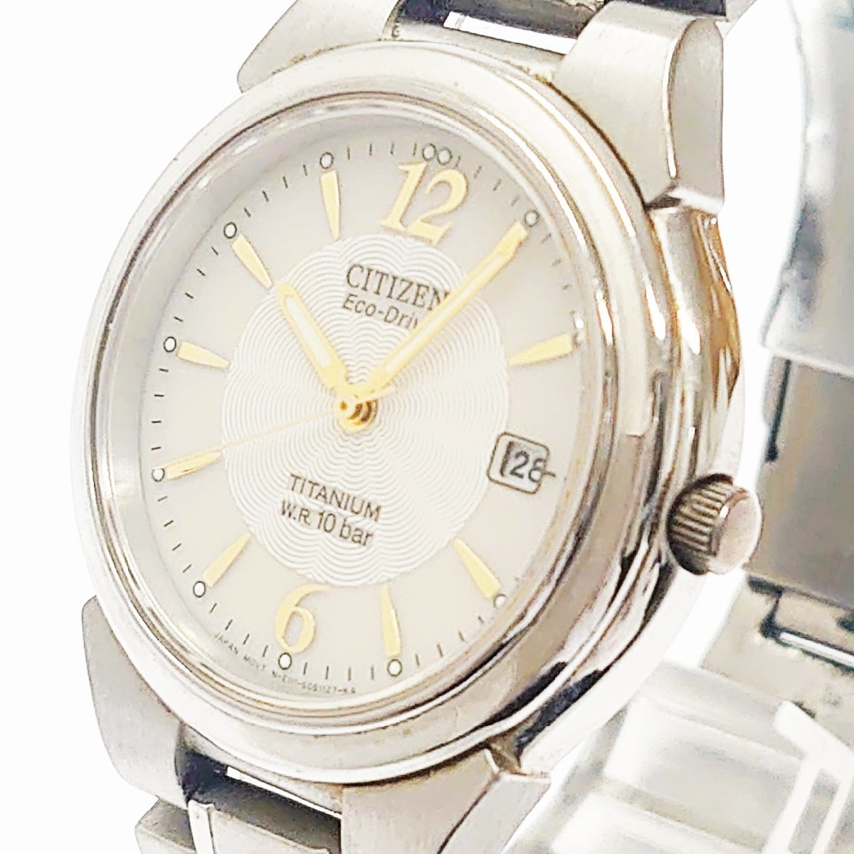 1円スタート】CITIZEN シチズン E111-S036461 エコドライブ チタン 