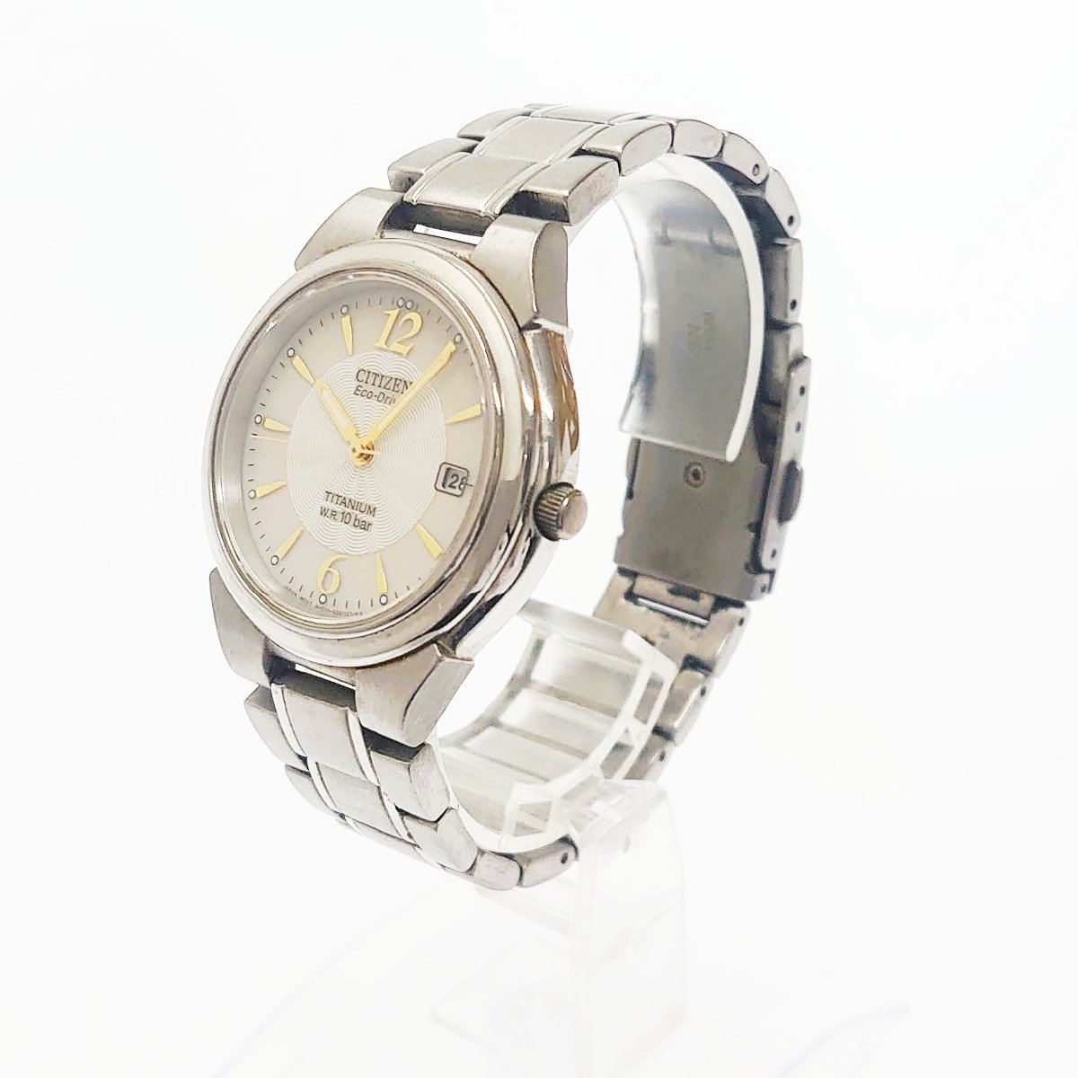1円スタート】CITIZEN シチズン E111-S036461 エコドライブ チタン 