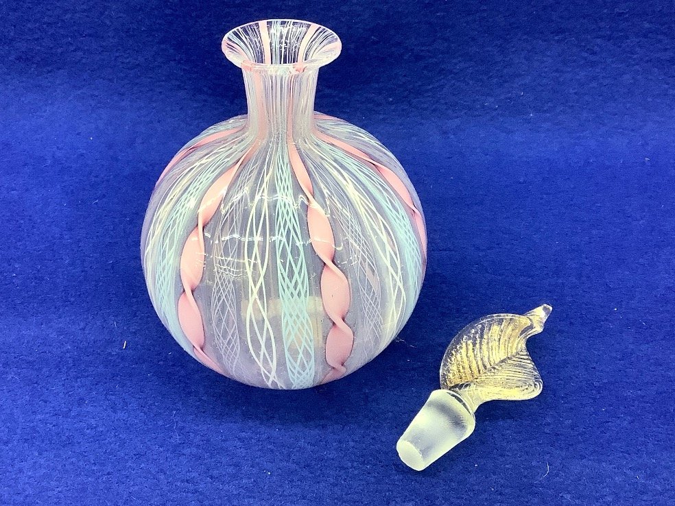 ベネチアンレースグラス 香水瓶 5点セット イタリア製 中古品 ACB 工芸
