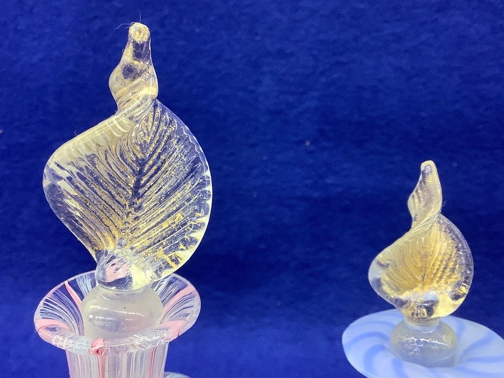 ベネチアンレースグラス 香水瓶 5点セット イタリア製 中古品 ACB 工芸