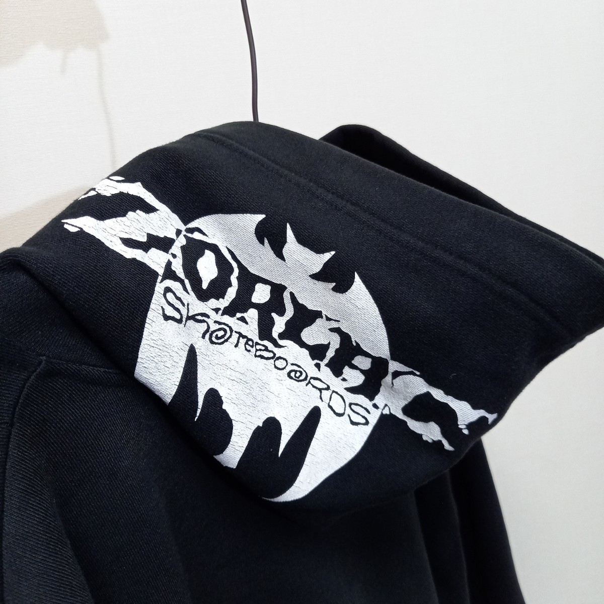 90s 00s ZORLAC フードプリント スウェット パーカー L Tシャツ powell 