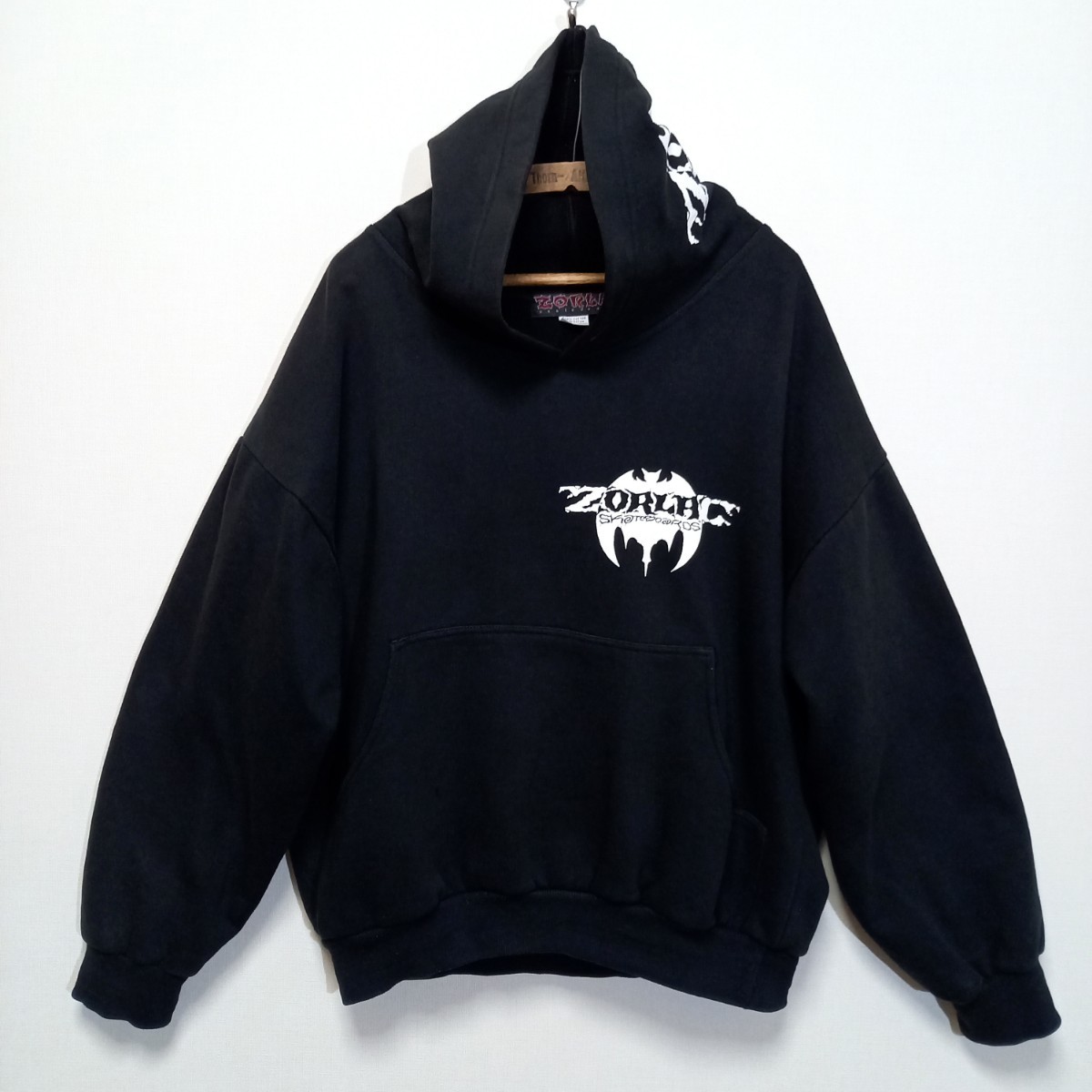 90s 00s ZORLAC フードプリント スウェット パーカー L Tシャツ powell 
