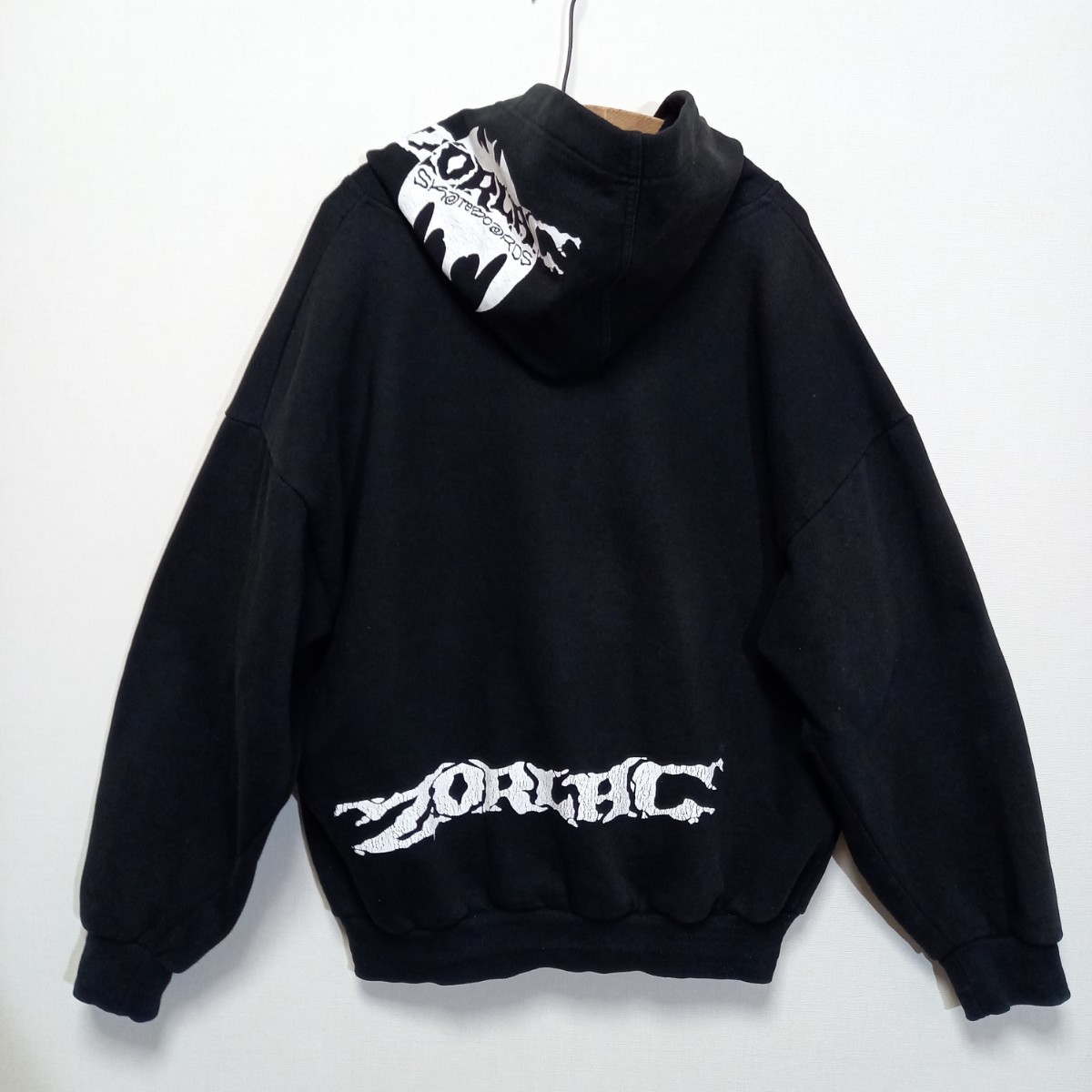 90s 00s ZORLAC フードプリント スウェット パーカー L Tシャツ powell 