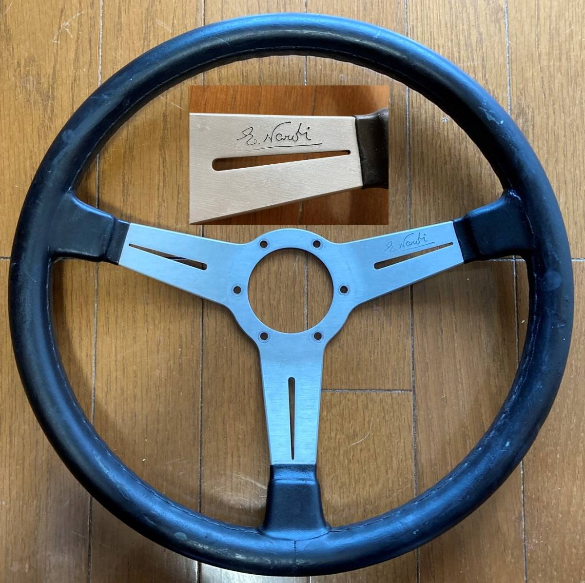NARDI CLASSIC LEATHER ナルディクラシックブラックレザー/シルバー 