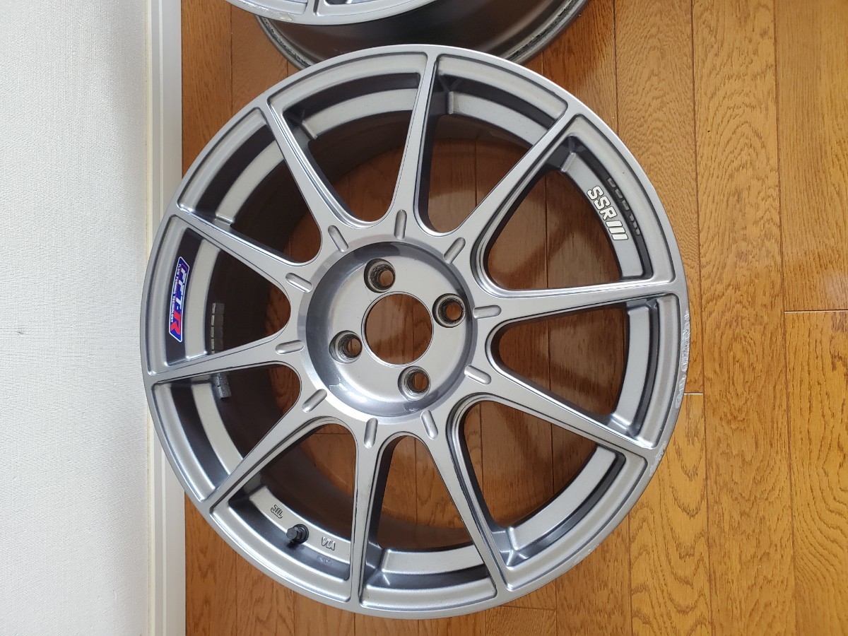 中古2本セット SSR GTX01 ダークシルバー 17インチ 4H100 7J+42 軽量 