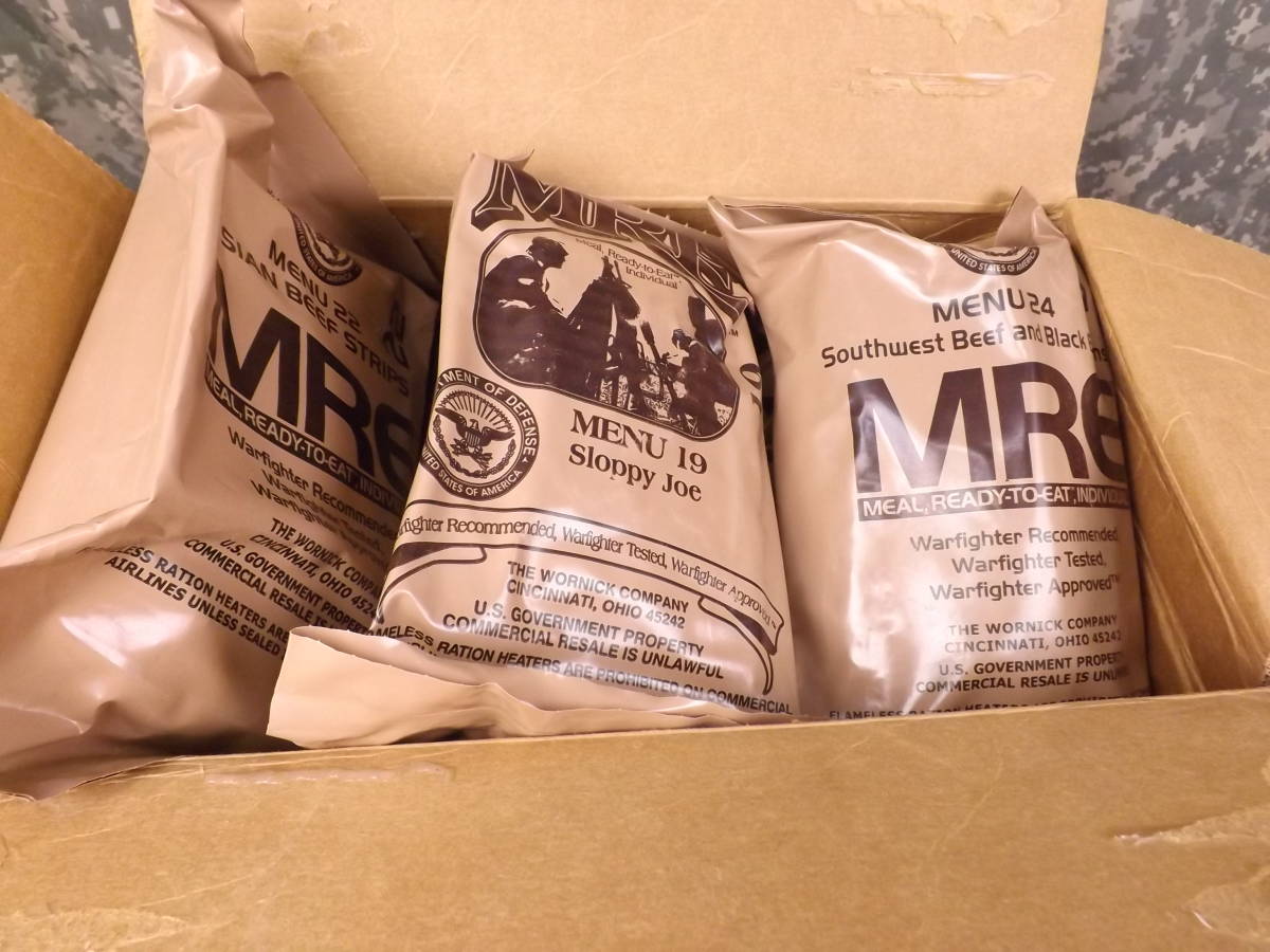 MRE CASE MREレーション 米軍放出品 1箱 B 米軍戦闘食 公式