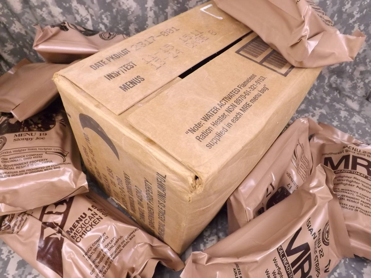 MRE CASE MREレーション 米軍放出品 1箱 B 米軍戦闘食 公式