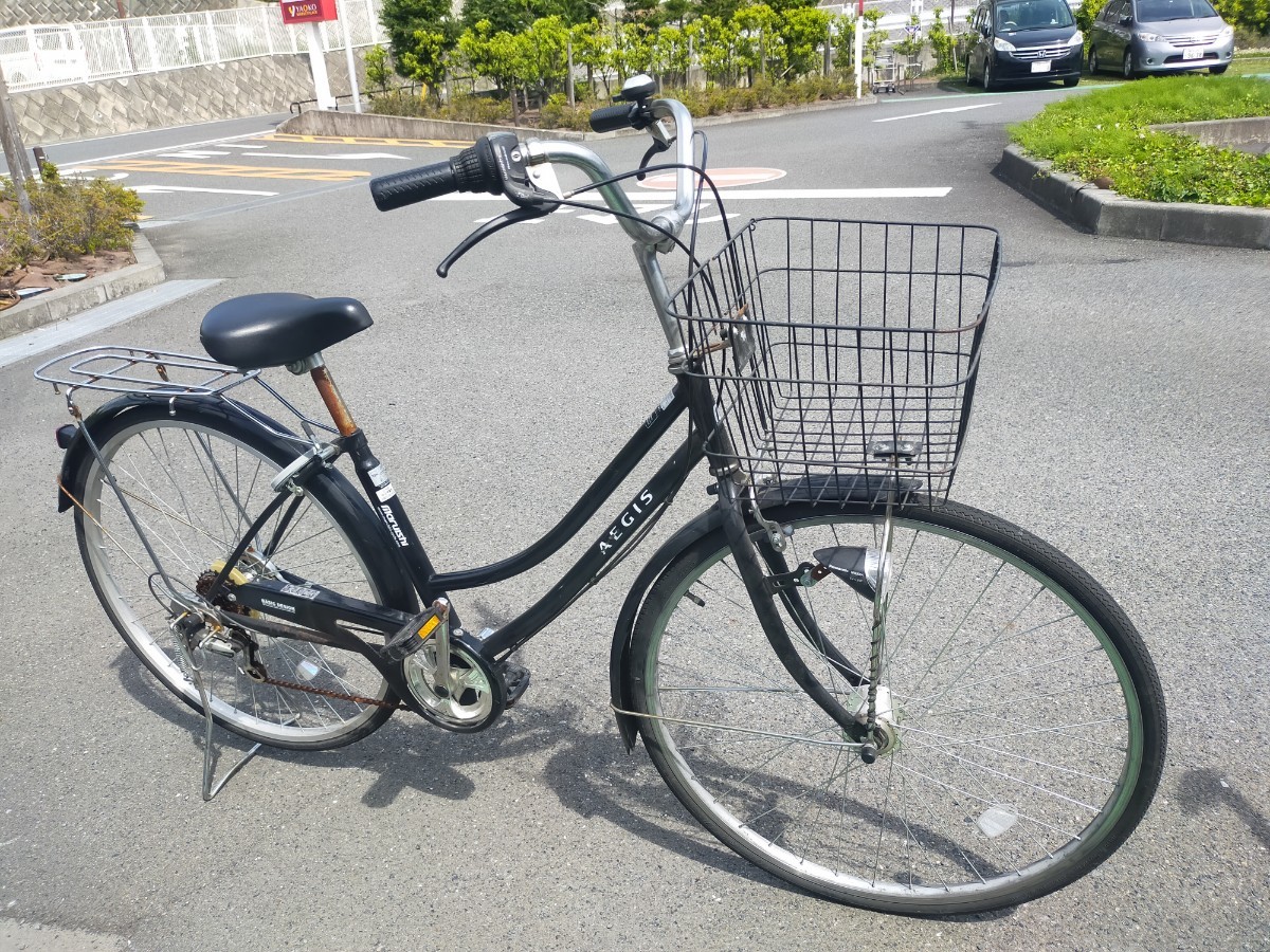 東京池袋 27インチ自転車 オートライト付き 変速ギア付き 発送不可 