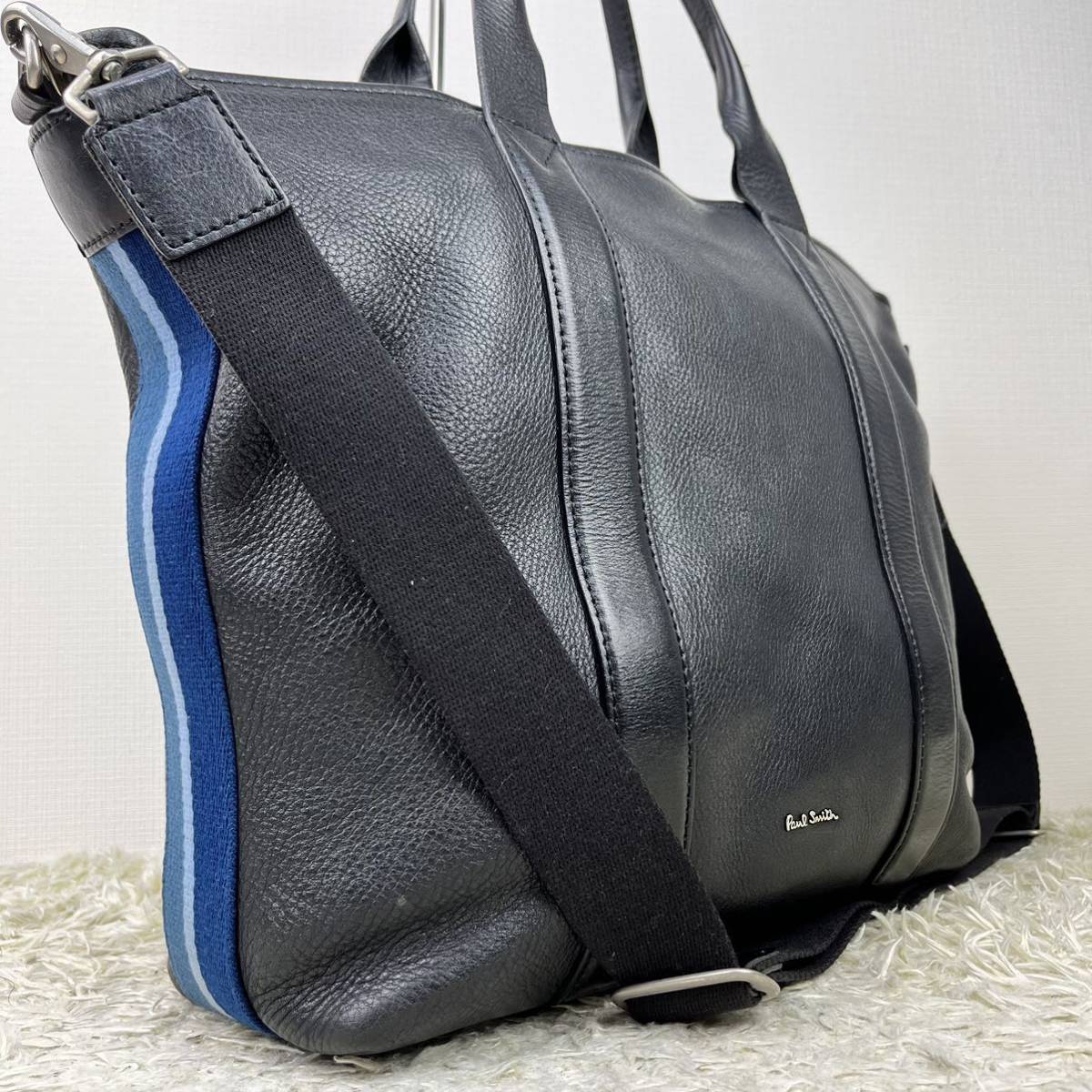 1円 Paul Smith マルチストライプ ポールスミス PC&A4収納可能 トート 