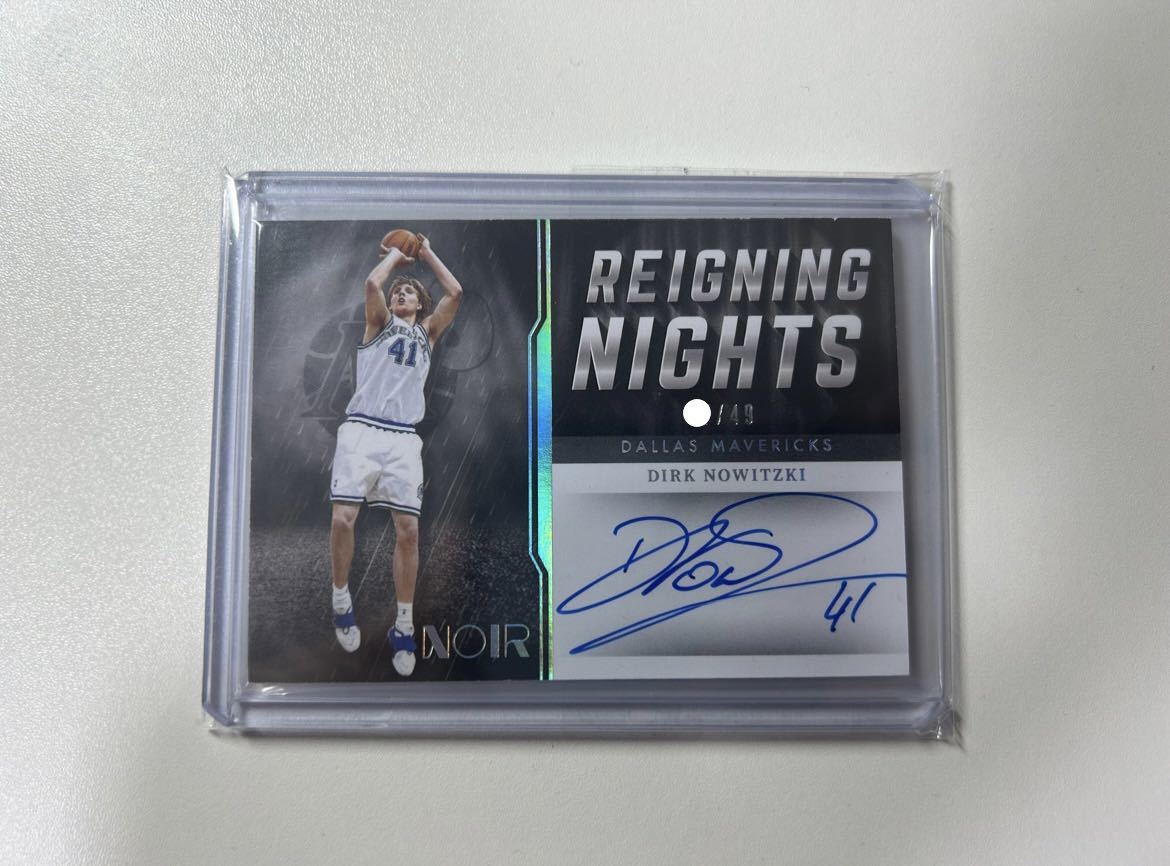 【超希少】2021-22 Panini Noir Reigning Nights Autograph On Card Dirk Nowitzki /49 NBA 直筆サイン 【1円スタート】【1円出品】