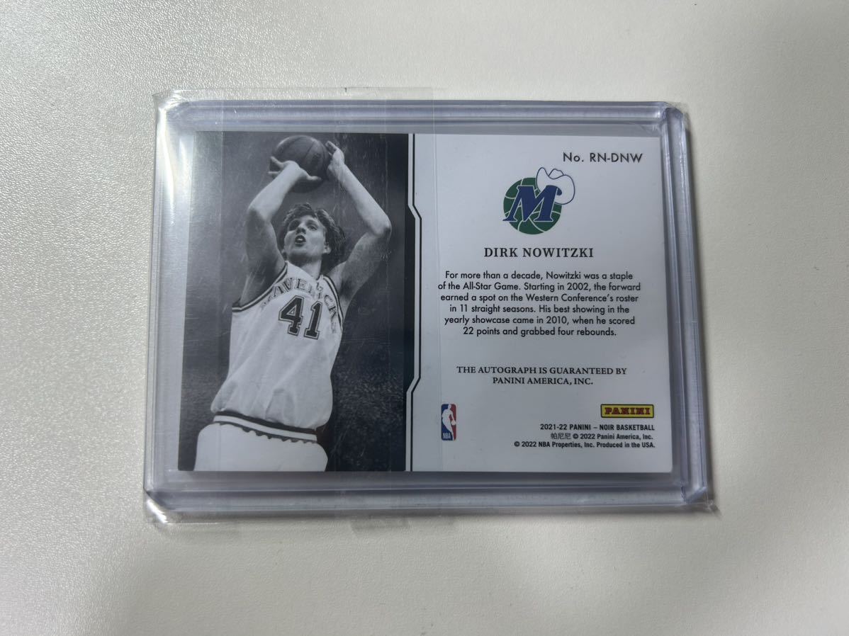 超希少】2021-22 Panini Noir Reigning Nights Autograph On Card Dirk