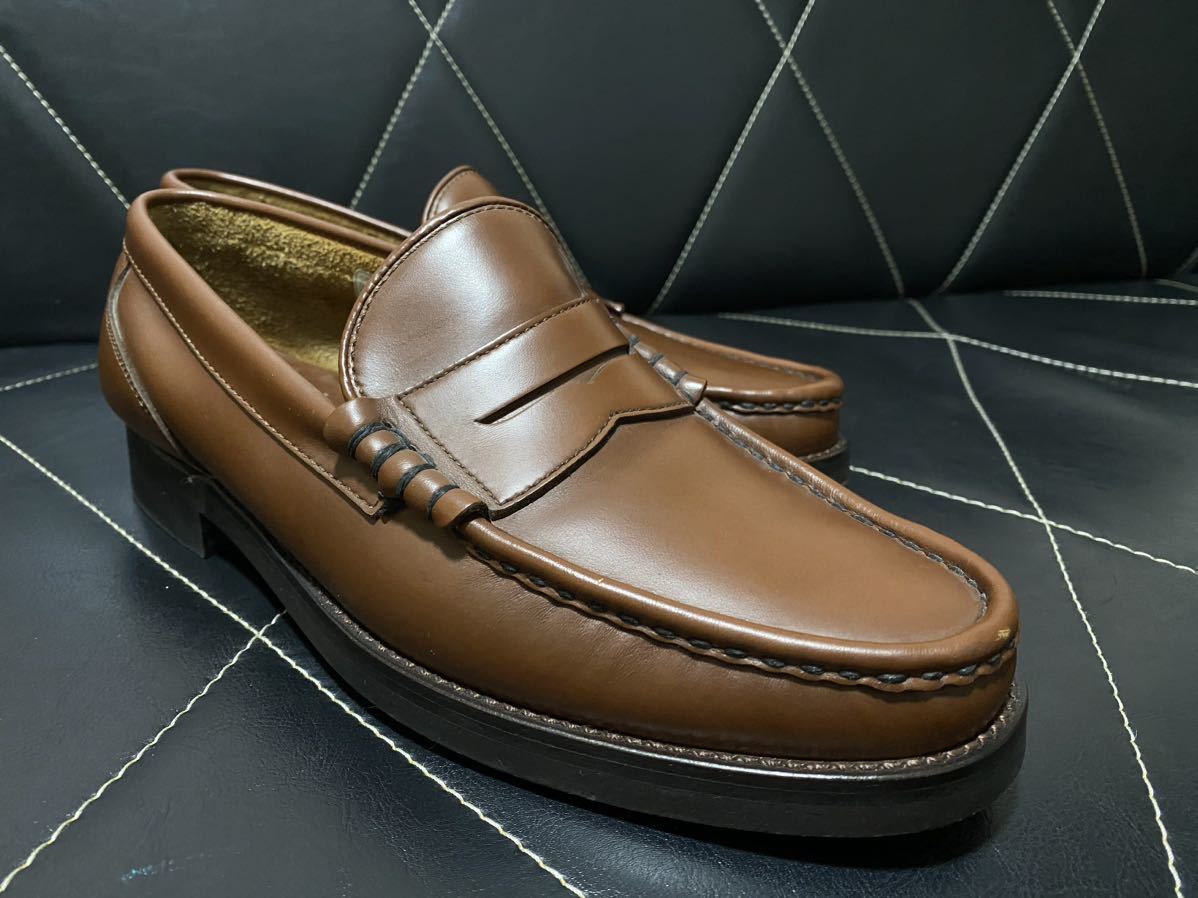 数回使用 REGAL リーガル ローファー サドル コインローファーペニーローファー OAJE35 26.5 モカブラウンビジネスシューズ レザーシューズ