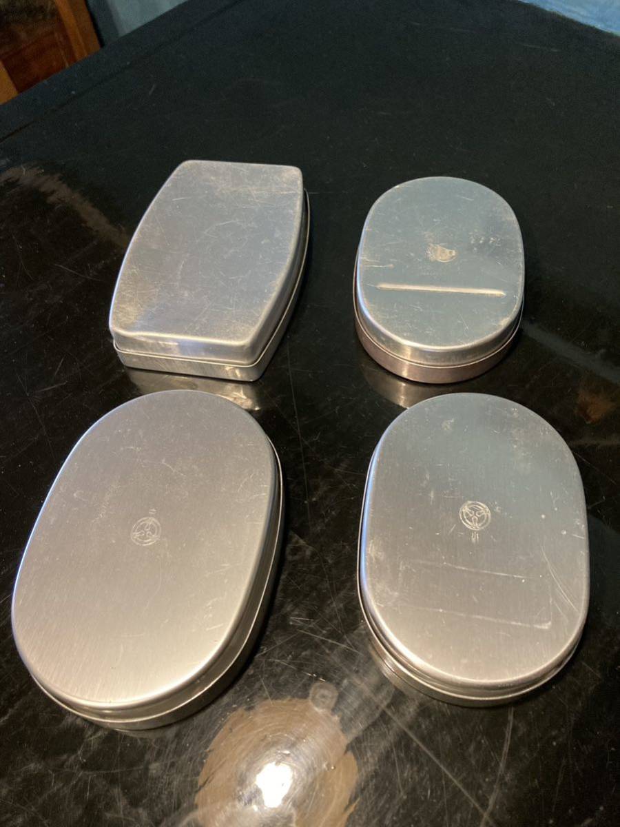 昭和レトロ アルミ　ブリキ　 4個セット　弁当箱 アニメ　少女漫画　ときめきトゥナイト　リボンの騎士　ぺぺとさっちゃん　キャスター　_3