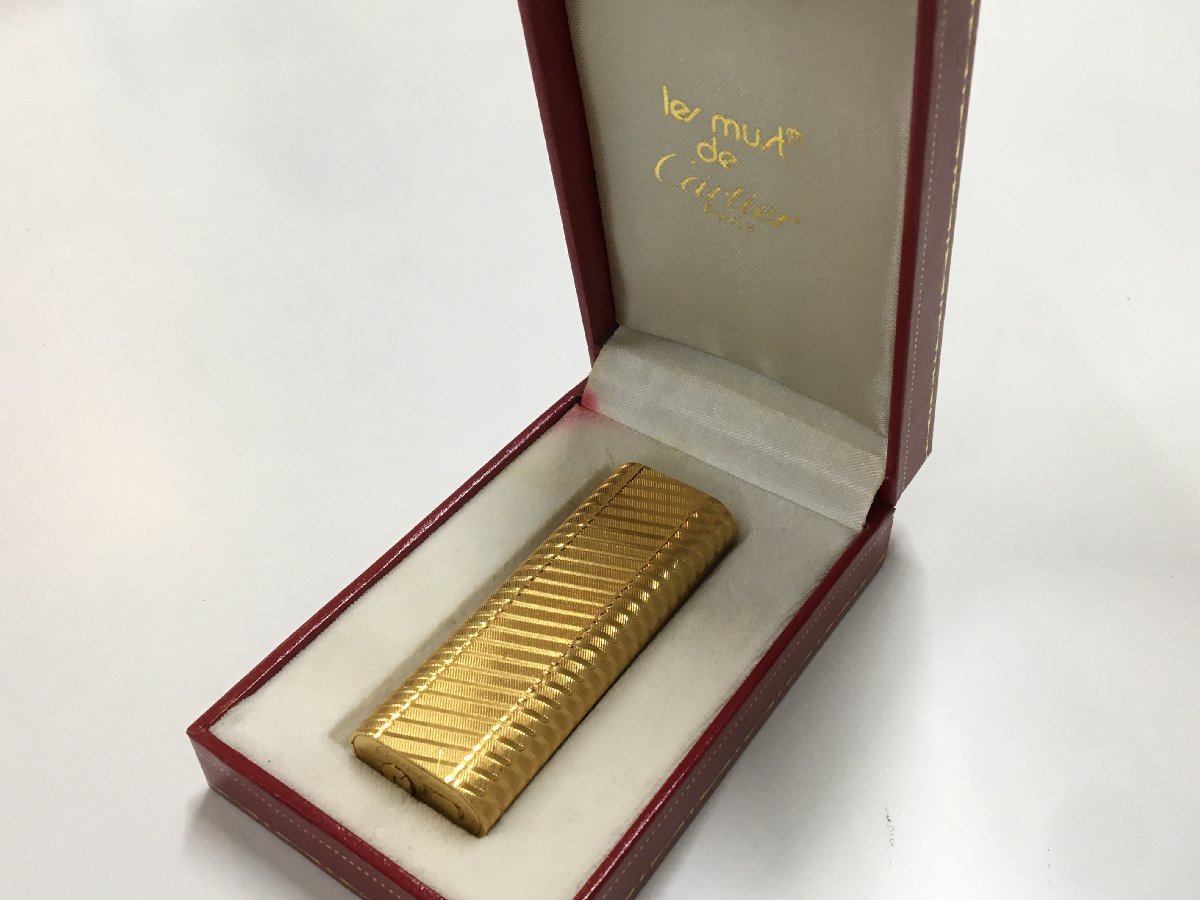 カルティエ ライター Cartier ガスライター ゴールドカラー 7-55 