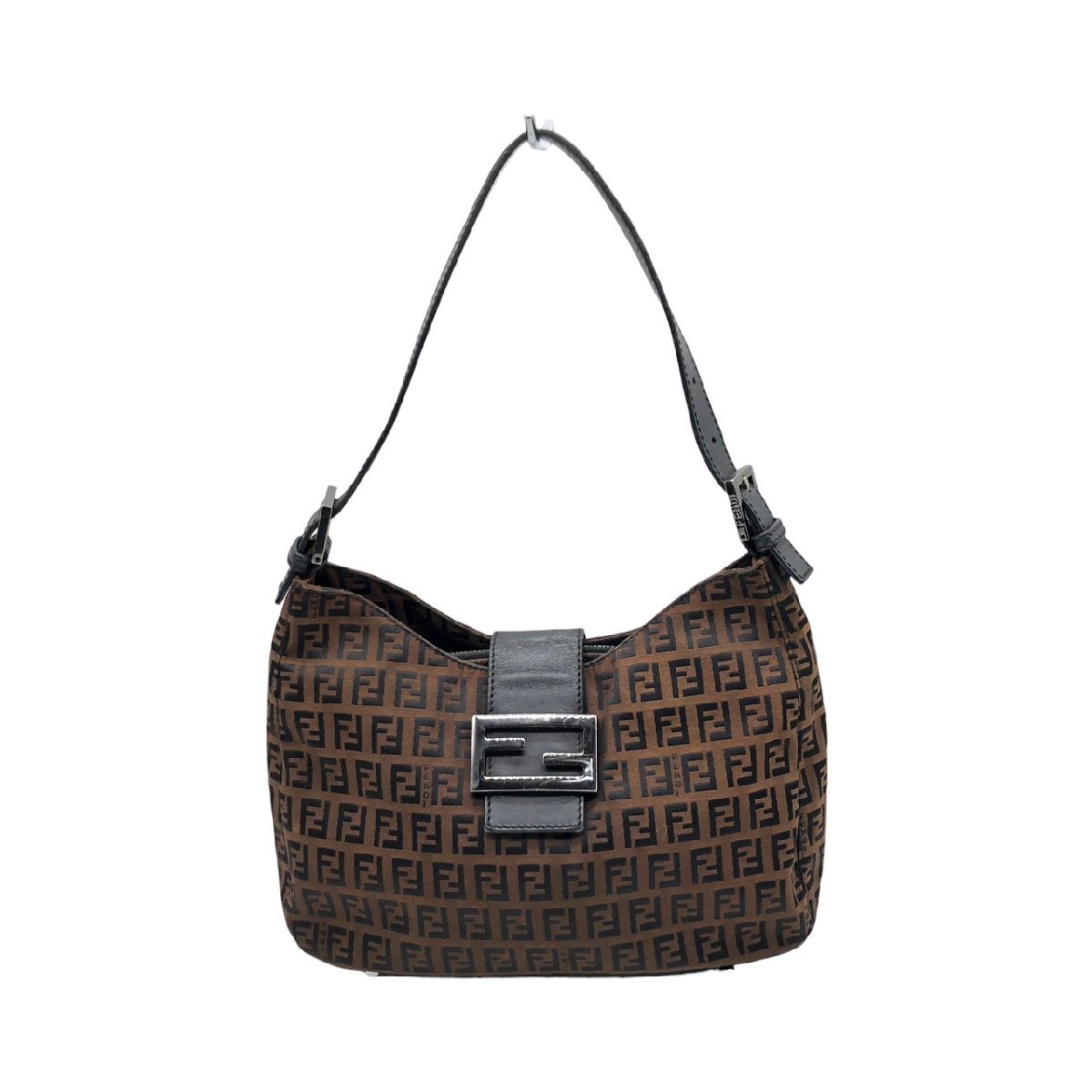 FENDI フェンディ マンマバケット ズッキーノ キャンバス×レザー