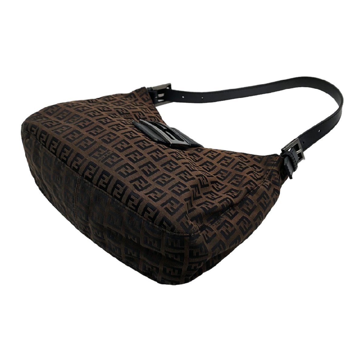 FENDI フェンディ マンマバケット ズッキーノ キャンバス×レザー 