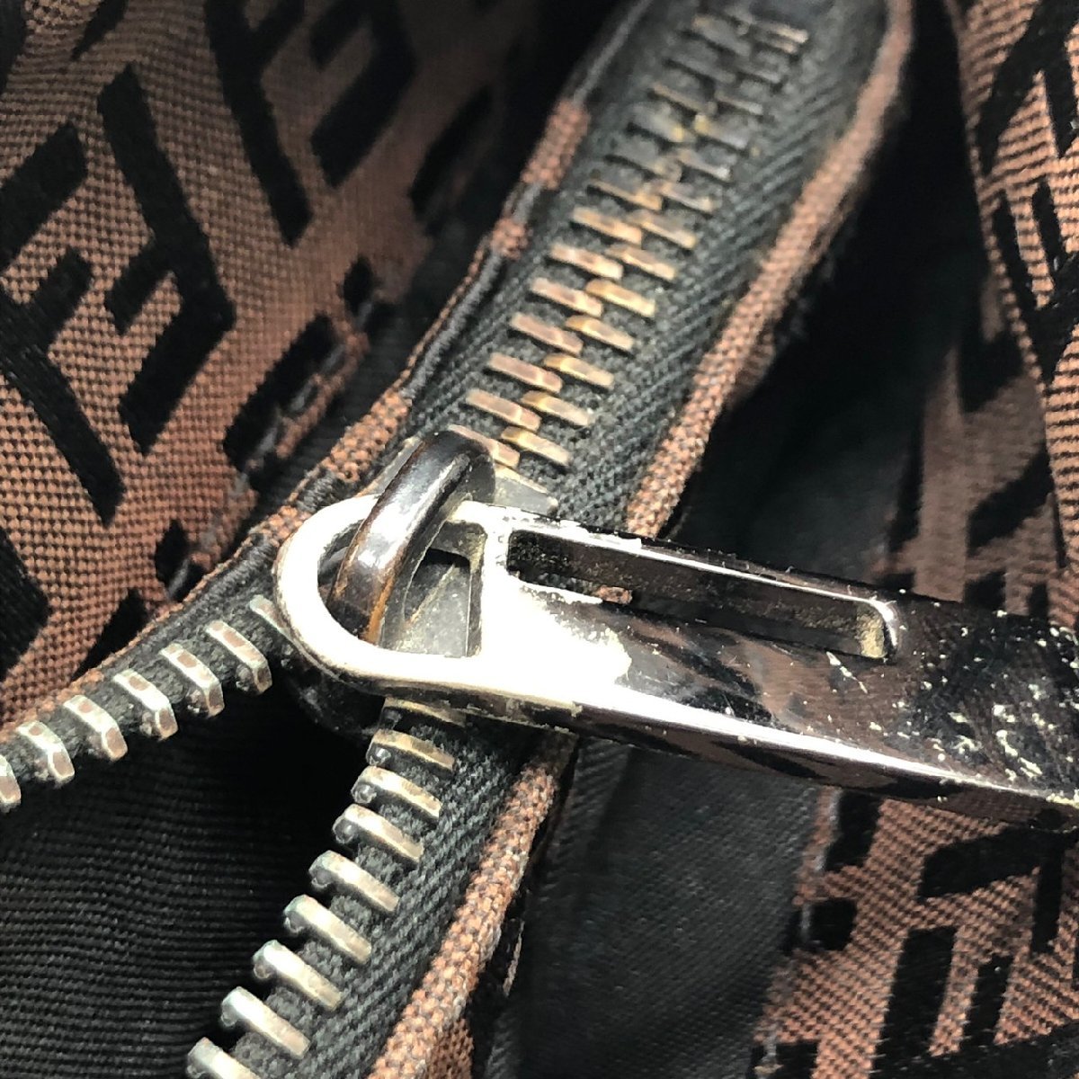 FENDI フェンディ マンマバケット ズッキーノ キャンバス×レザー 