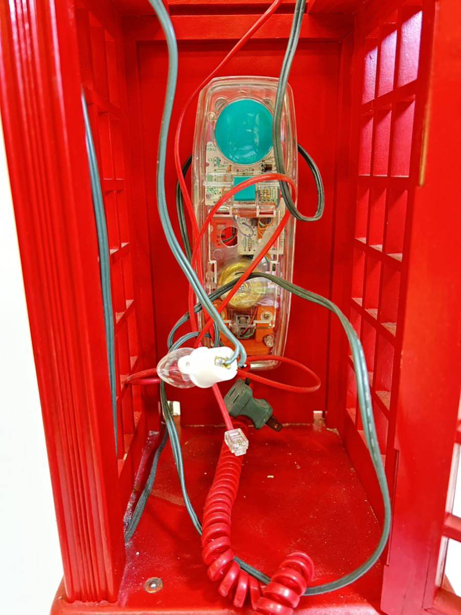 レア】昭和レトロ スケルトン電話機 受話器 アンティーク 電話ボックス