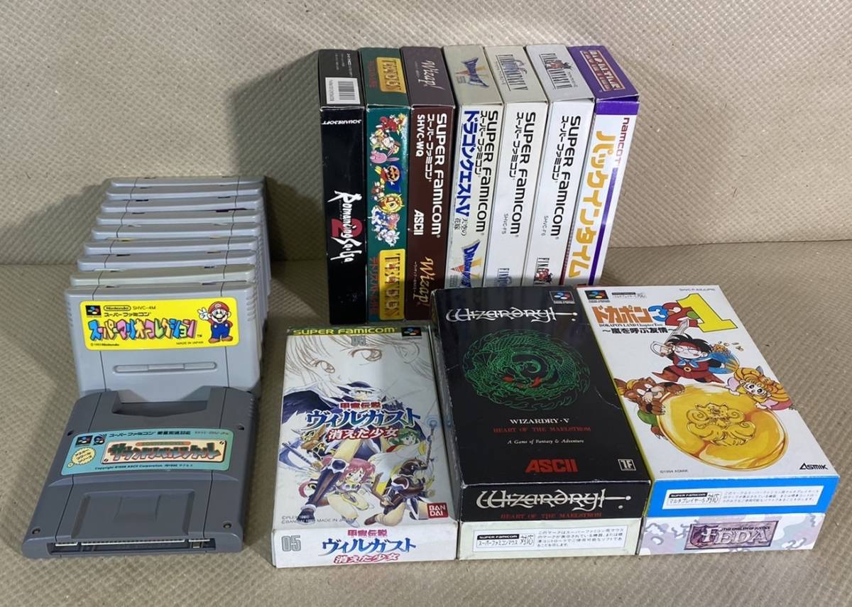 赤字超特価，送料無料 スーパーファミコン ソフト 22点 まとめて 現状(その他)｜売買されたオークション情報、yahooの商品情報をアーカイブ公開 - オークファン タイトル