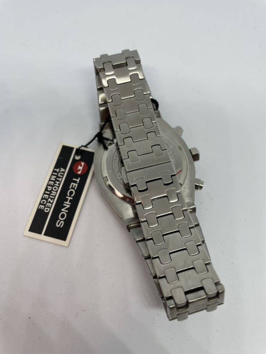 1円〜 新品未使用 電池交換済 メンズ 腕時計 クォーツ テクノス クロノ 