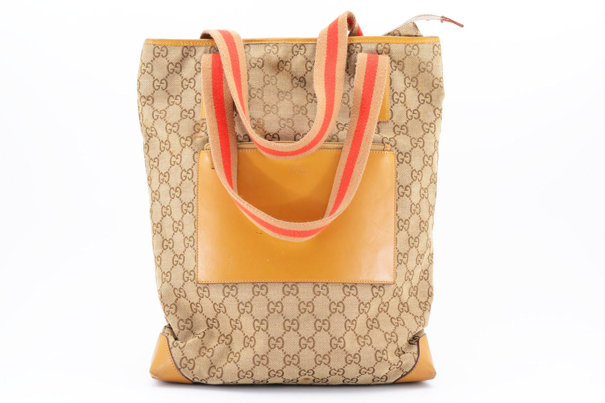 最安値，高品質 1円 GUCCI グッチ GGキャンバス ウェブ レザー トートバッグ 肩掛け ショルダーバッグ 019.0401 23-3269(その他)｜売買されたオークション情報、yahooの商品情報をアーカイブ公開 - オークファン かばん、バッグ