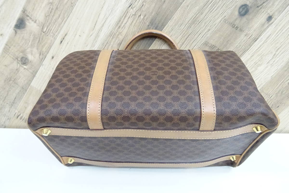K大宮05004SA] CELINE セリーヌ マカダム柄 PVC レザー ミニボストン