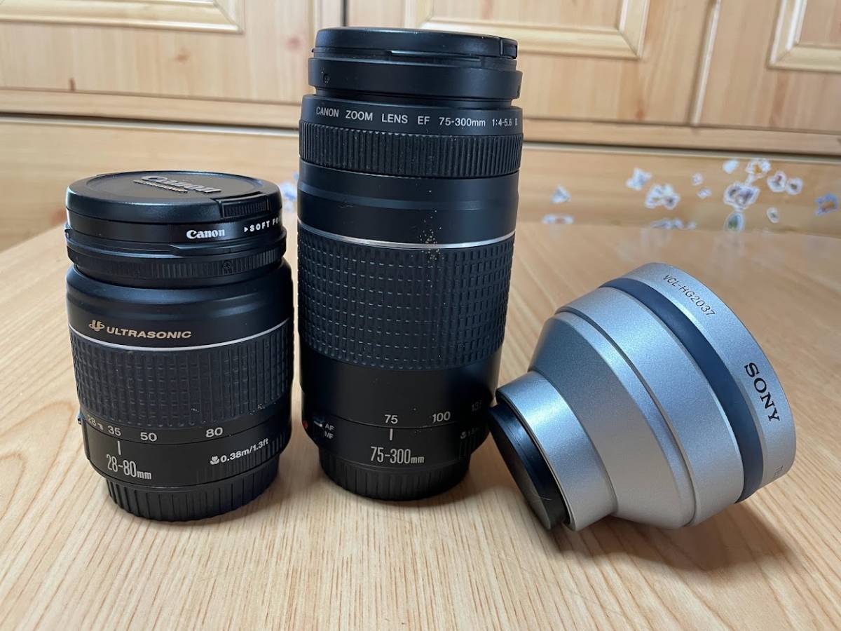 Canon ウルトラソニック28－80mm/ズームレンズ EF75-300mm 1：4