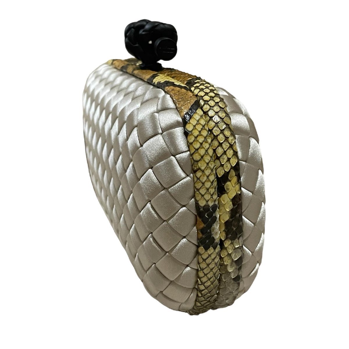 BOTTEGAVENETA ボッテガヴェネタ クロコ がま口 ポーチ イントレ