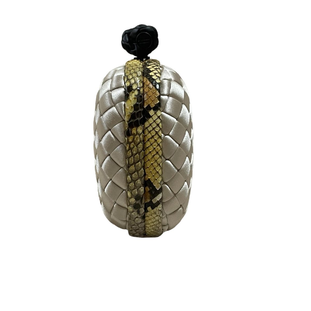 BOTTEGAVENETA ボッテガヴェネタ クロコ がま口 ポーチ イントレ