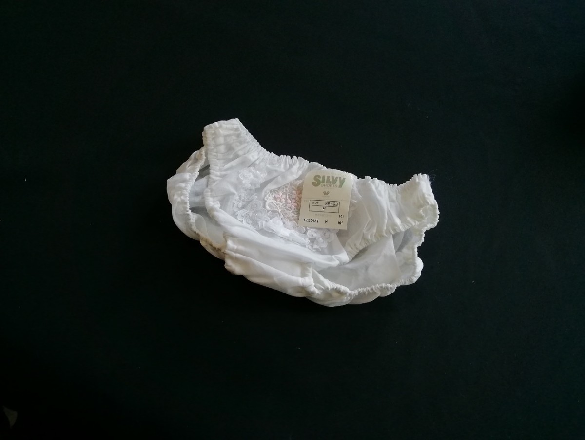 Wacoal　SILVY　レトロ　ワコール　シルビィ　フロント　レース　りぼん　綿ローン　純白　清楚系　小さな　スキャンティ　Mサイズ　新品