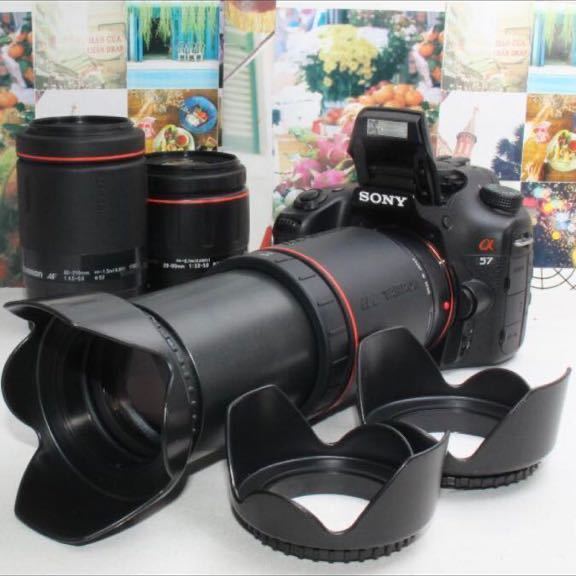 お得，高品質 本格一眼レフに挑戦しようSONY SLT-A57 トリプルズーム(ソニー)｜売買されたオークション情報、yahooの商品情報をアーカイブ公開 - オークファン ソニー