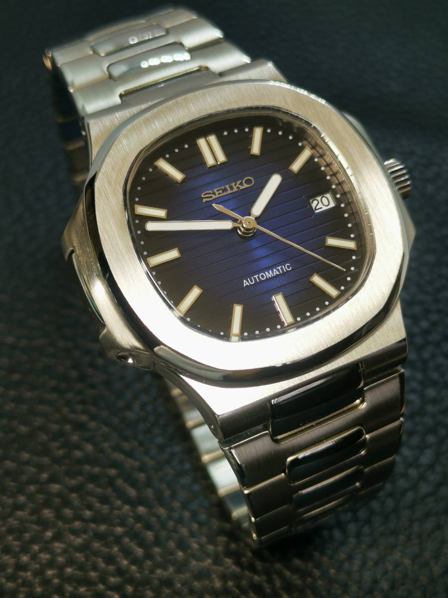 mod NH35 自動巻きムーブメント ブルー グラデーション （SEIKO MOD 
