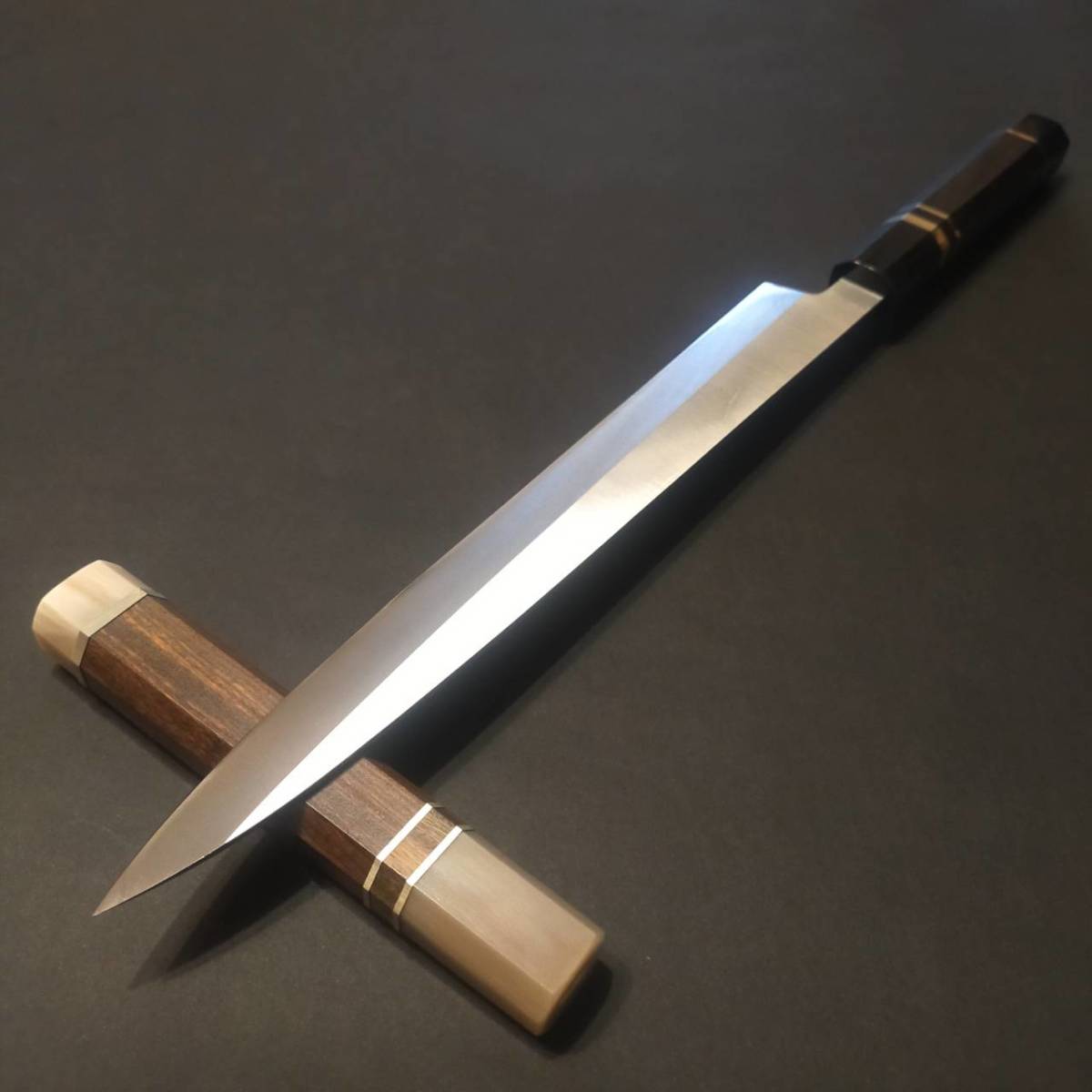 【送料無料，お買い得】 V金10号本焼柳刃包丁270mm 高級黒檀黒水牛銀巻八角柄(刺身包丁)｜売買されたオークション情報、yahooの商品情報をアーカイブ公開 - オークファン 包丁
