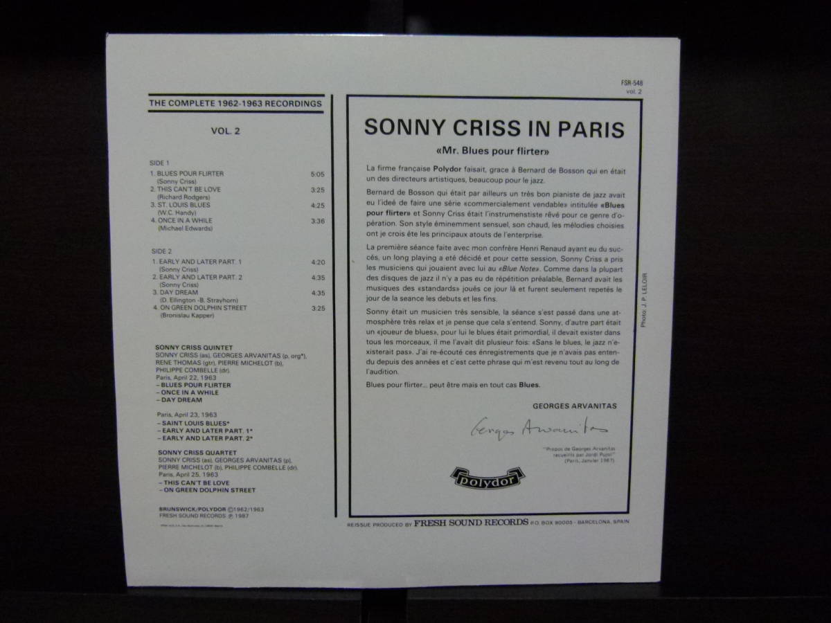 □激レア□美盤□SONNY CRISS□IN PARIS□2LP BOX | SKLEPDEMO2.I-HOST.PL